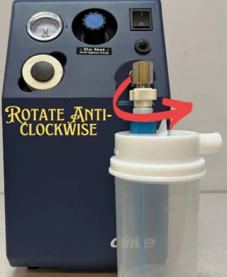 Rotate the knob anti-clockwise